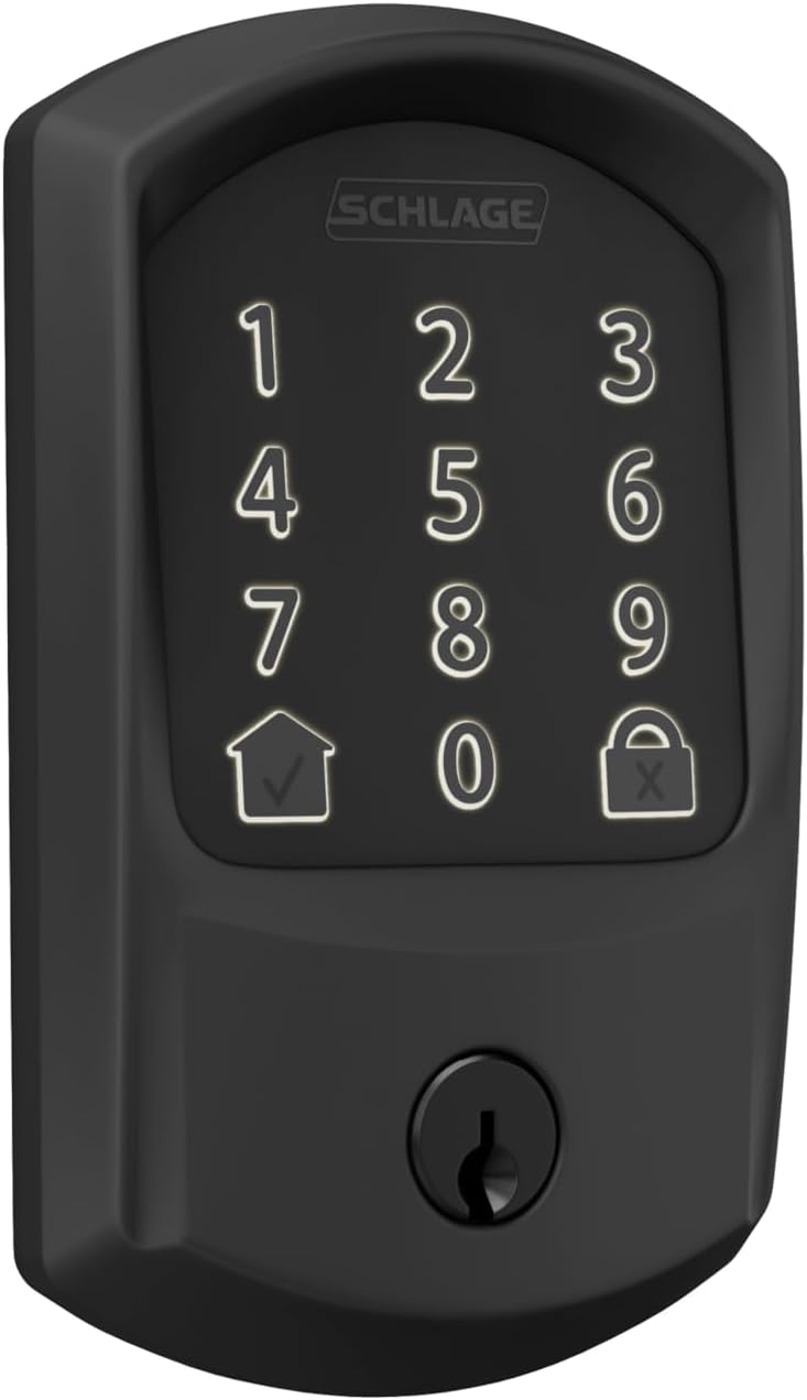 Schlage BE489WB GRW 622 Encode WiFi Deadbolt Smart Lock, Keyless Entry ...