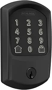 Schlage BE489WB GRW 622 Encode WiFi Deadbolt Smart Lock, Keyless Entry ...