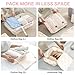 8 Set Packing Cubes for Suitcases,Suitcase Organizer with Shoe,Cosmetics,Clothing, and Accessories Bags for Travel Luggage Organizer Women Men(Pink Bows)