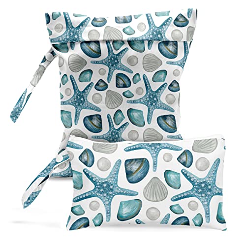 zcyxuuw Wet Bag, Wet Dry Bag, Wet Bag for Swimsuit, Travel, Beach, Pool, Diapers, Dirty Yoga Gym Clothes, Toiletries, Makeup Bag, Waterproof Reusable Cute Beach Bag Bee Flower Decor, 2 Pcs Set. by zcyxuuw - Used condition - US$11.20
