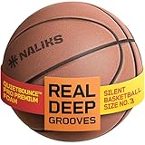 NALIKS Silent Basketball Size 3, 22” – Airless Indoor Basketball | Gift Box Included, Pro PU Foam Basket Ball, for Quiet Dribbling Indoor, Real Grooves