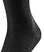 FALKE Men's Airport Socks, Light, Merino Wool Cotton, Crew Length, Classic Formal Socks, Trendy Work Clothing, Black (Black 3000), 11-12, 1 Pair