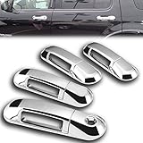 E-Autogrilles Triple Chrome Plated ABS 4 Door Handle without Passenger Keyhole Cover for 02-10 Ford Explorer / 02-10 Mercury Mountaineer / 07-10 Ford Explorer Sport Trac / 03-05 Lincoln Aviator (64-0327)