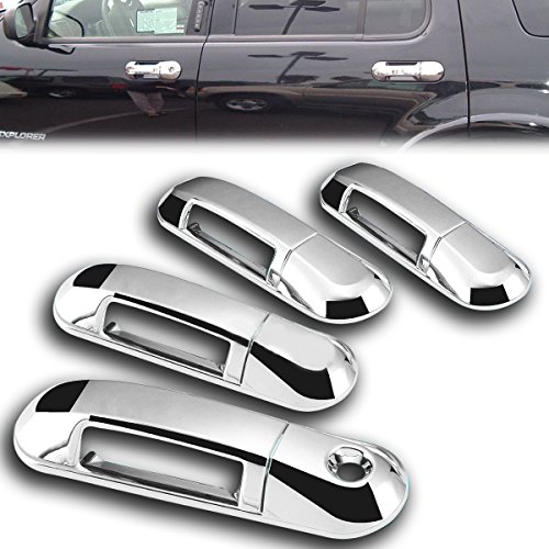 EAG Chrome ABS Door Handle Covers Fit for 02-10 Explorer/02-10 Mercury Mountaineer/07-10 Explorer Sport Trac/03-05 Aviator 4 Door