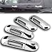 E-Autogrilles Triple Chrome Plated ABS 4 Door Handle without Passenger Keyhole Cover for 02-10 Ford Explorer / 07-10 Explorer Sport Trac / 02-10 Mercury Mountaineer / 03-05 Lincoln Aviator (64-0327)
