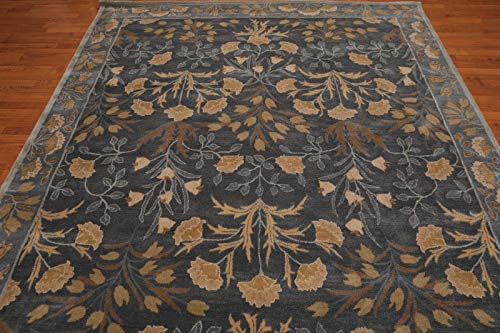 Alfombra y alfombra de lana tradicional persa de estilo oriental, hecha a mano, 5 x 8 (152 x 244), 100% lana, beige, 5x8(152x244)cm Cover