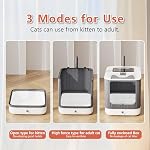 Upgraded Fully Enclosed Cat Litter Box with Lid, Covered Cat Box Enclosure, Anti-Splashing Easy to Clean Kitty Litter Boxes with Drawer, 3 Modes can Use from Kitten to Adult(White&Grey) - Image 4