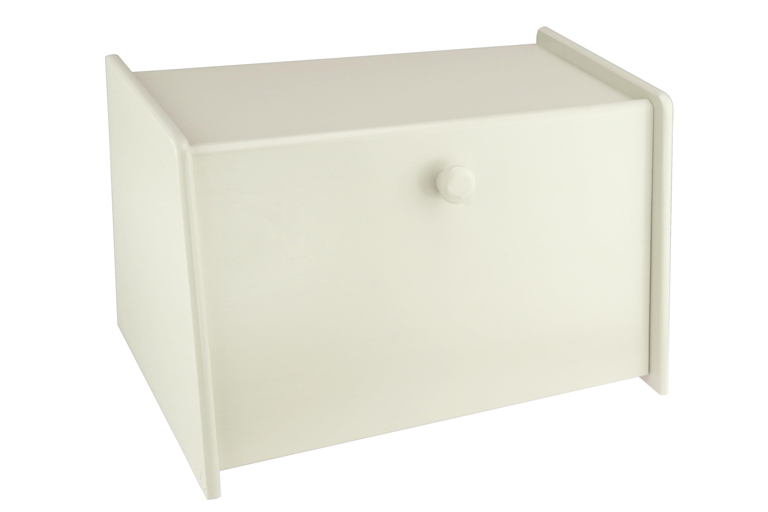 Apollo Wood Drop Front Bread Bin, Cream