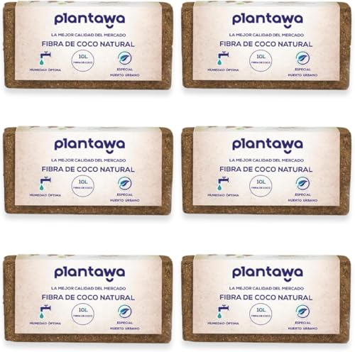 PLANTAWA Fibra de Coco 60L | Fibra de Coco para Plantas 100% Natural | Aporta Retención de Humedad y Aireación Óptima a Las Plantas. Nutrientes Equilibrados, Ideal para Enraizar y Germinar