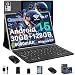 ZIOVO Tablet 10 Zoll Android 15 mit 30GB RAM+128GB ROM(TF 2TB), Gemini AI, 5G WLAN, Octa-Core 2.0GHz, Widevine L1, 8000mAh, BT 5.0, GPS, Face ID, Tablet mit Tastatur, Maus - Schwarz