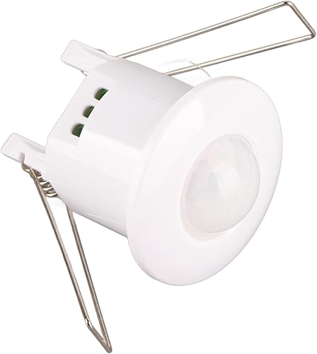 Miniatura 5 de Sensor de movimiento infrarrojo, 7.6 × 2.6 in, mini sensor de movimiento de cuerpo infrarrojo PIR de techo ajustable de 360 , interruptor de luz de