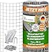 Produktbild TTL GARDEN 1x25m Drahtgitter 19mm Masche 0,80mm Draht auf Rolle - feinmaschig rostfrei verzinkt Stärke 19 mm Maschenweite Volierendraht Maschendraht Hasendraht Wühlmausgitter 25m x 1m breit