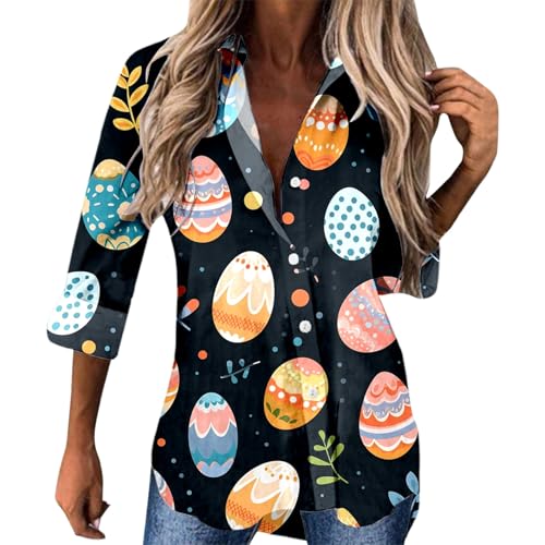 Blusa con lentejuelas para mujer, cuello en V, brillante, holgada, de manga larga, para vacaciones, fiesta de noche, túnica, color negro, Negro , L