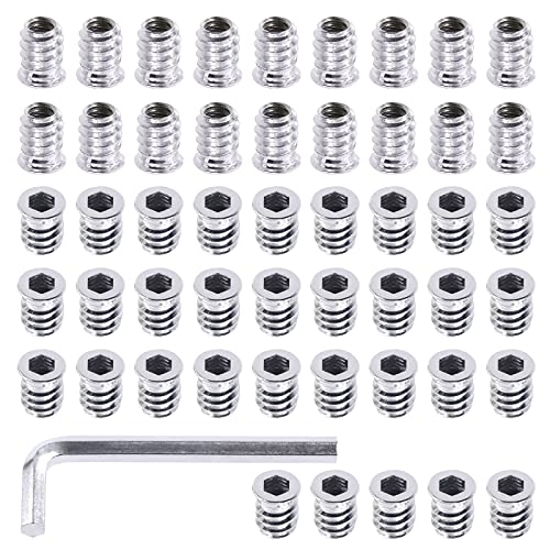 Écrous filetés pour meubles en bois 20x15mm Swpeet lot de 50 pièces en acier carbone