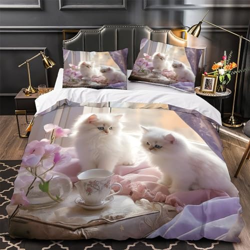 Parure chaton IOFEER lit double pour des nuits tendres pleines de douceur et de confort - 4