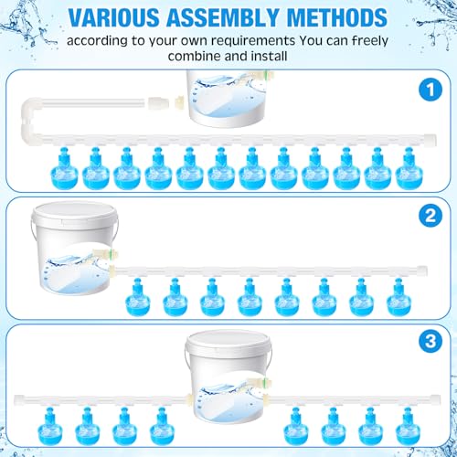 Tiangrid Automatic Chicken Waterer Cups with 1/2\" PVC Tee Fittings and Other Parts Automatic Chicken Waterer System DIY Chicken Water Feeder Poultry Watering Cups for Quail Chicken Duck Goose