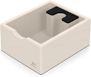 MUVNA Espresso Knock Box, Solid ABS Coffee Grounds Dump Bin, Anti-Slip Base, Easy to Clean, Compact Puck Container for Home Kitchen