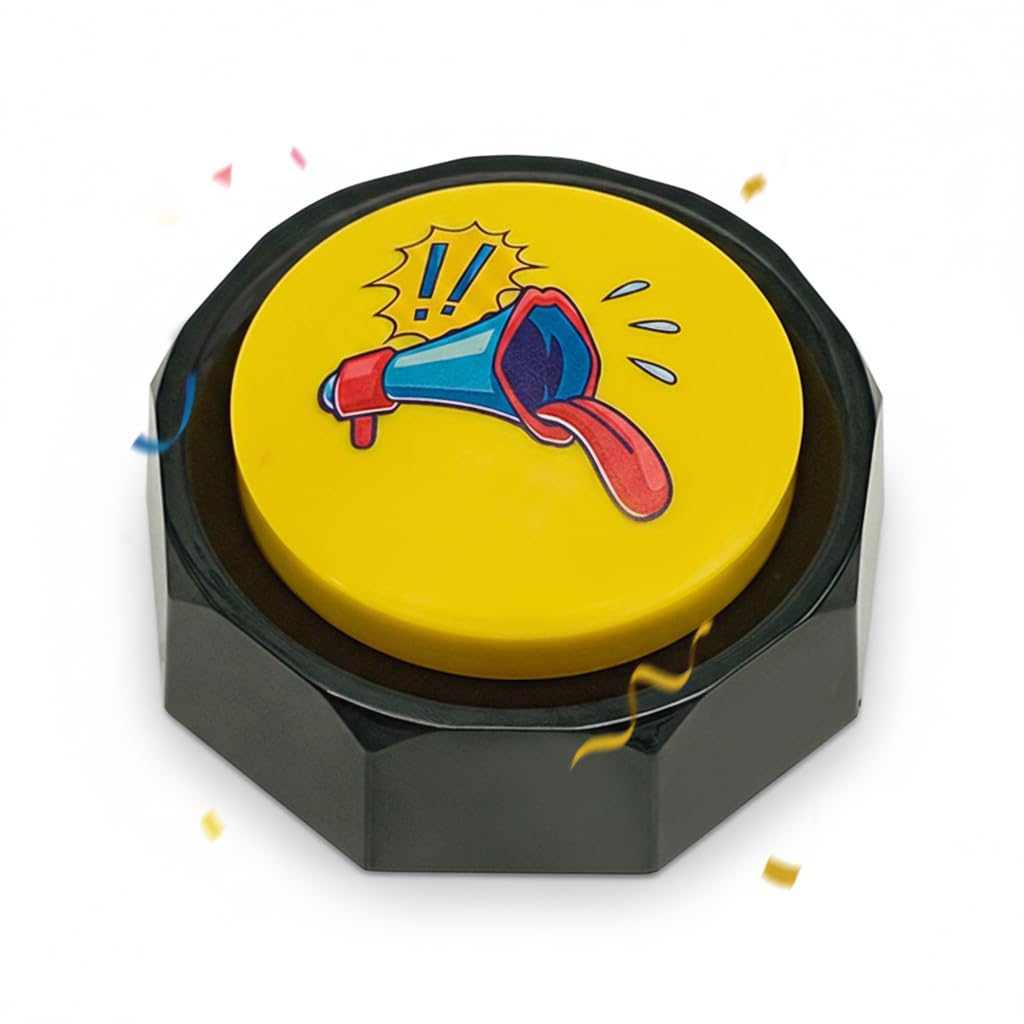 BOSKEY-Horn Button - Air Horn Sound Effect Buzzer, Hip-Hop Rap Talking Button DJ Sound Effect - Noise Maker Atmosphere Enhancement Button