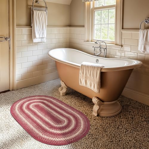 Homespice Autumn Maple Small Oval Rug Ideal as Indoor Entryway Rug 20x30
