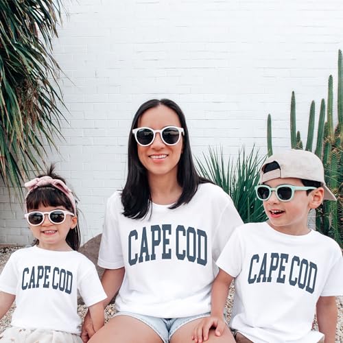 Cape Cod Massachusetts Kids Shirt - Trendy Vintage Aesthetic Varsity Family Vacation Matching Shirts - Travel Destination Gift For Boys & Girls - Natural Boho Adult, Toddler, Youth Tee4