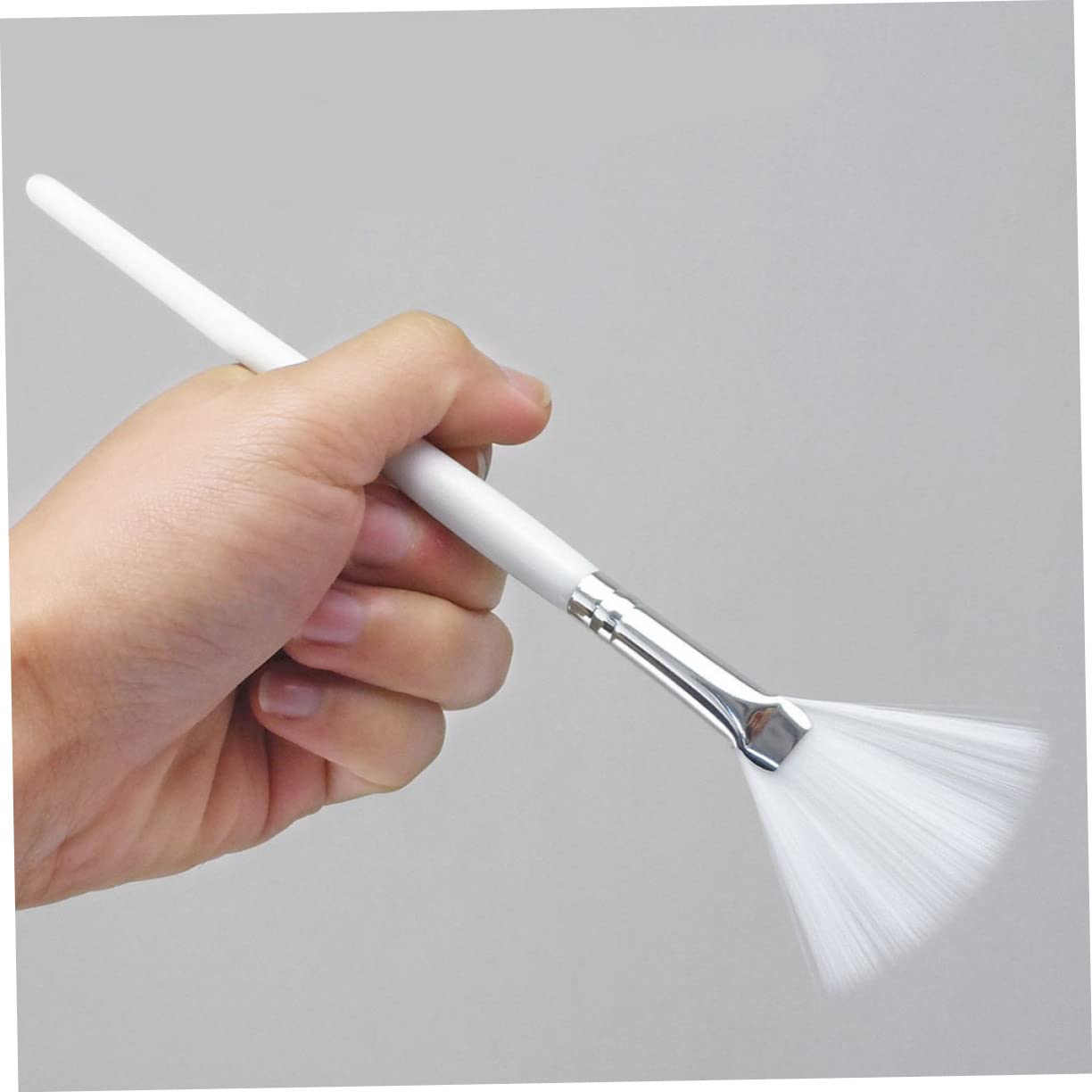 Baluue Facial Mask Diy Brush Fan Shape Design Comfortable Grip for Smooth Coverage