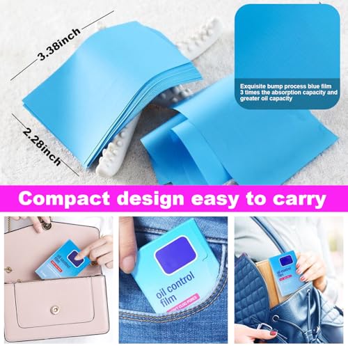 2 packs oil blotting sheets for face 120 sheets - oil absorbing blotting papers for oily skin makeup-friendly amp portable oil wipes