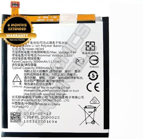 Image of HE345 Battery for Nokia 6 2nd Generation 2018 / TA-1016 / TA-1045 / TA-1068 Battery with 6 Month Warranty** (P327)
