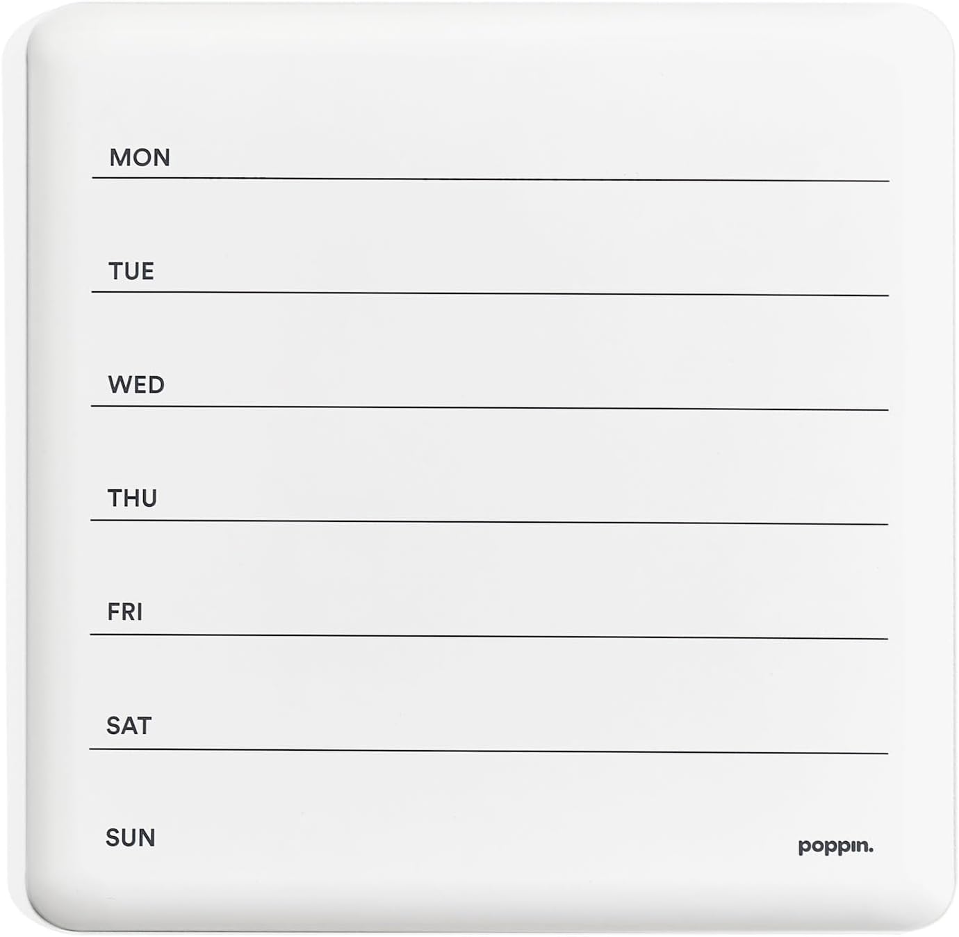 Poppin White Board - 12" x 12" Dry Erase Board, Magnetic Dry Erase Board, White Board for Wall, 3 Mounting Options, Dry Erase Board for Wall or Fridge