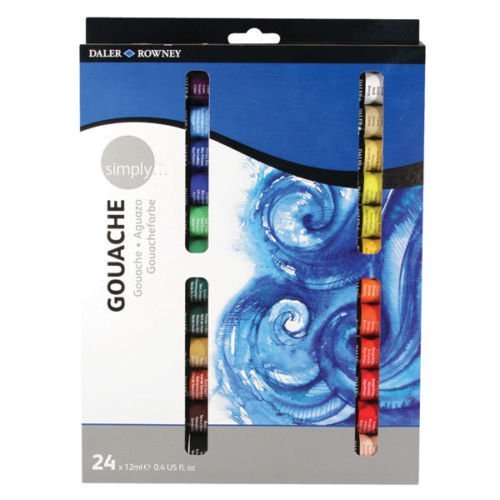 Daler Rowney Simply Gouache Paint Set 24 x 12ml