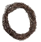 Aufgrund der Tatsache, dass es sich bei diesem braunen NaDeco Clematis-Kranz um ein reines Naturprodukt handelt, ist es möglich, dass der aus echten Waldreben gefertigte Naturkranz in Bezug auf die Farbe, Größe, Form und die Struktur von der Abbildung und der Beschreibung abweicht