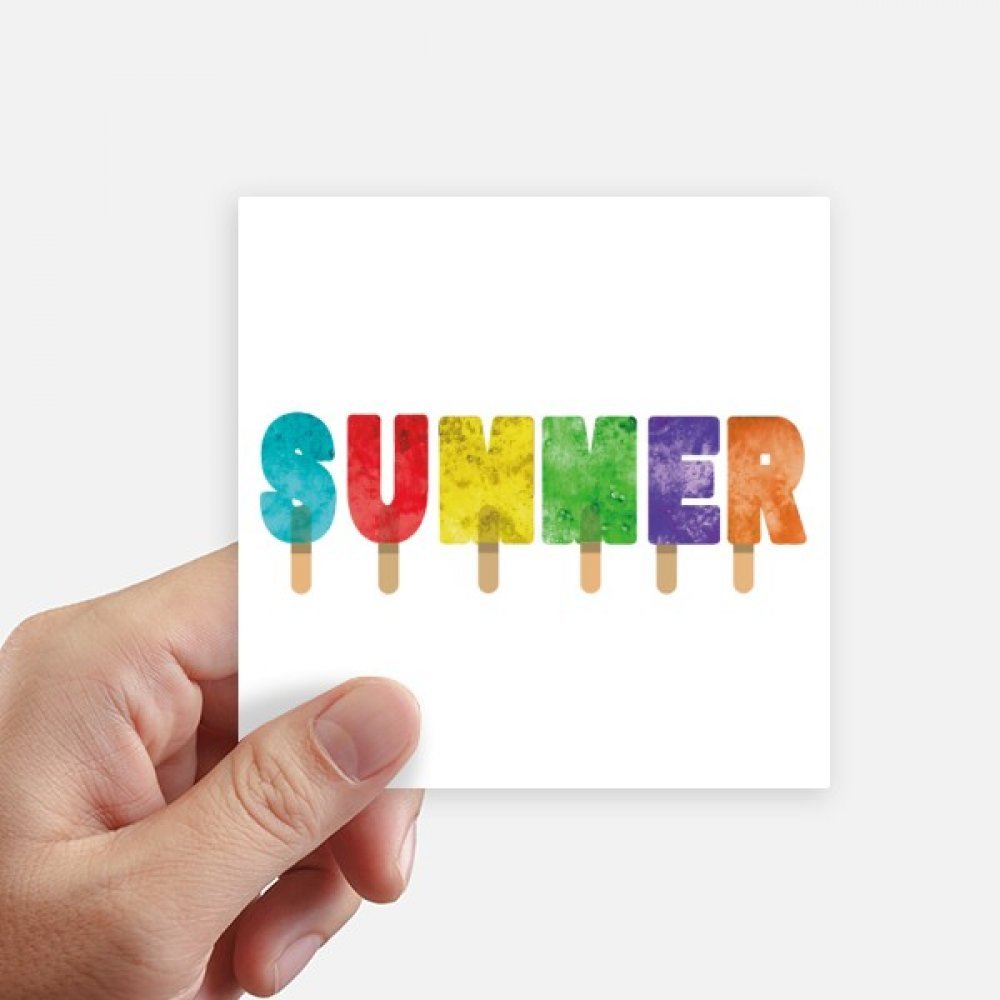Autocollant carré popsicles crème glacée DIYthinker de 10 cm pour gourmands, lot de 8 décorations