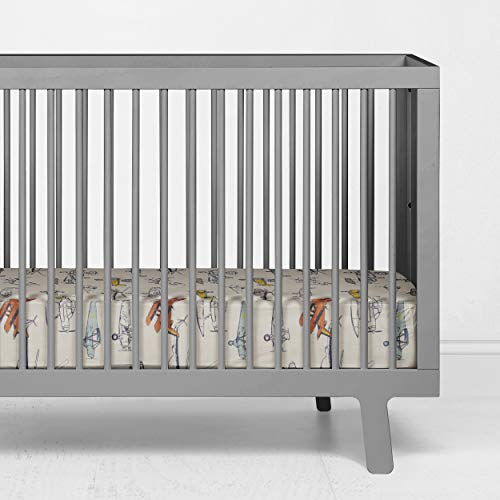 Glenna Jean Crib Sheet, Flying High, Beige, Standard #TOP2