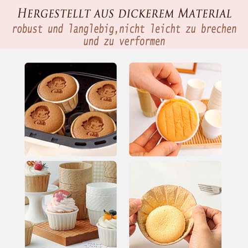 Suetou Moules à cupcakes pour mariage, anniversaire, fête, caissettes en papier pour mariage, anniversaire, fête, accessoires de fête d'anniversaire (blanc) – vue 9