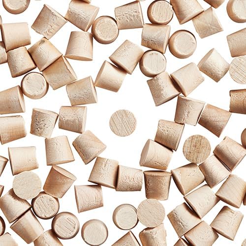WidgetCo 1/4" Maple Wood Plugs, Face Grain, Woodworking Plugs, Can Be Sanded, Stained, or Painted (Qty 100)