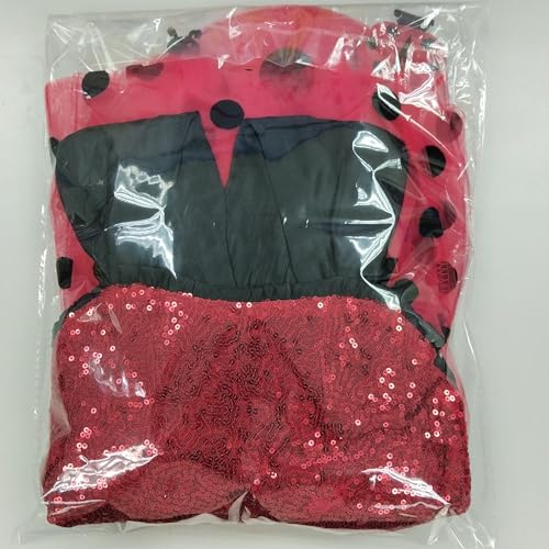 Lito Angels Vestito da Ladybug Coccinella con Ali