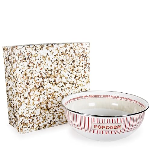 Golden Rabbit Enamelware - Popcorn Gift Bowl (Showtime)