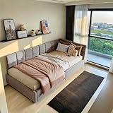 【Matière Flanelle】Confort + Matériau silencieux + Matériau sans danger pour les enfants + Toucher haut de gamme. Le duvet court haute densité verrouille immédiatement la couche d'air, rendant le lit confortable et chaud en hiver et respirant et doux sans être étouffant en été.