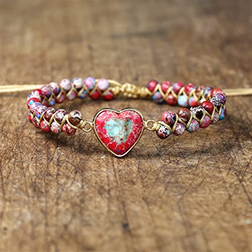 Bracelet ajustable en pierre impériale résistant et confortable