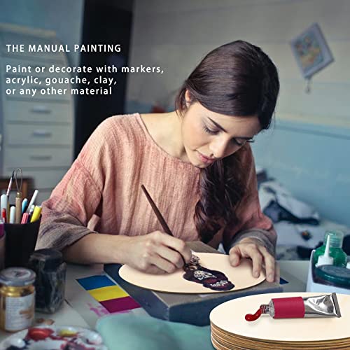 Fswcck 15 Pcs 12 Inch Wood Circles For Crafts - Unfinished Wood Rounds Wooden Cutouts, Wood Slices For Painting, Home, Party, Holiday Decor #TOP4