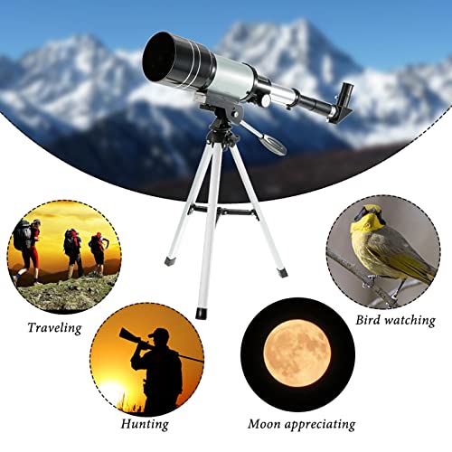 QHYTL Teleskop Astronomic Professional, 300 x 70 mm Objektiv-Zoom-Monokular-Teleskop für Weltraum-Mond-Nebel-Outdoor… – Bild 7