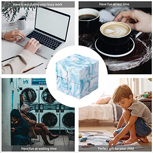 Ss Shovan Infinity Cube Fidget Toy, Hand Killing Time Transform Cubes Magic Cubes For Kids (Blue Texture) #TOP6