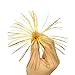 100pcs 13cm/5 Inch Silky Floss Bookmark Tassels with 2-Inch Cord Loop and Small Chinese Knot for Jewelry Making, Souvenir, Bookmarks, DIY Craft Accessory (Light Gold)