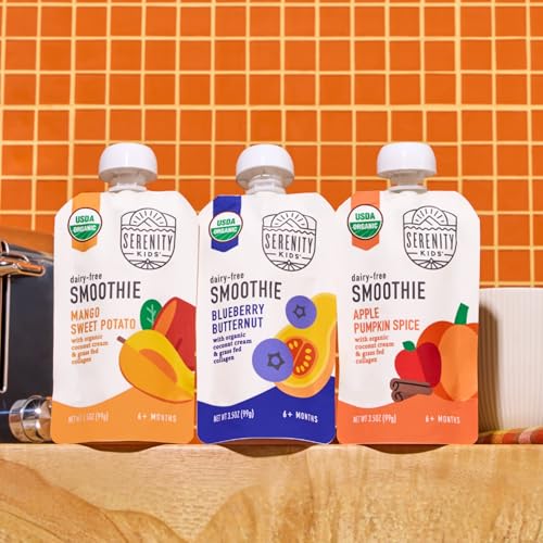 Image of Serenity Kids Baby Food Protein Smoothie Pouch, 5g Protein, 3.5 Oz, 18 Pack