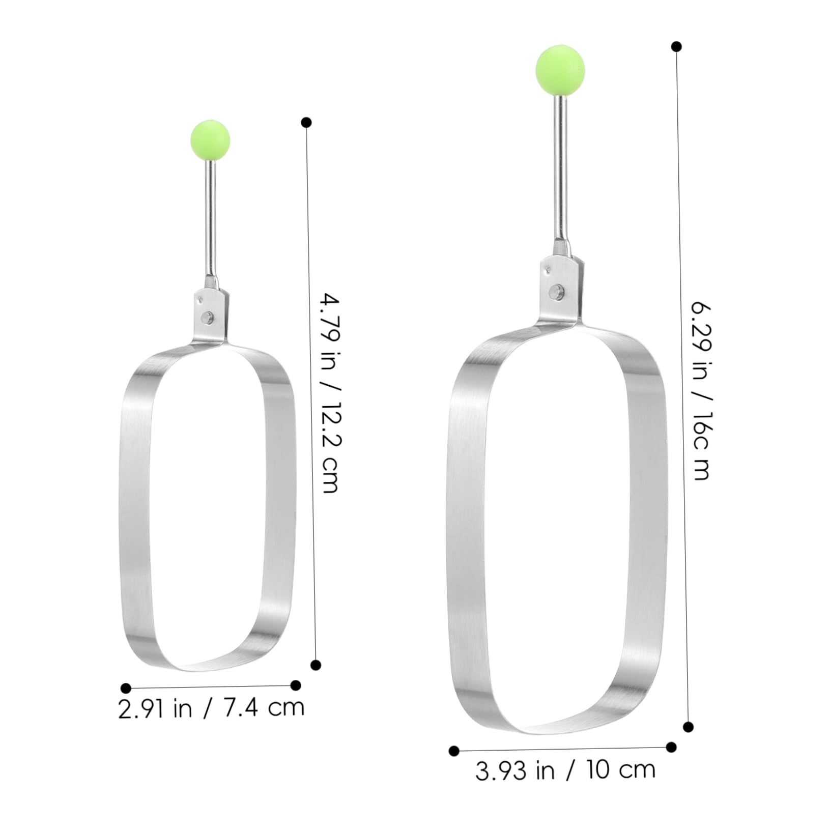 SOLUSTRE 4pcs and Pancake Mold Stainless Steel Cooking for Fried Eggs Crepes and Cakes Non-stick Design with Easy Release for Kitchen Baking