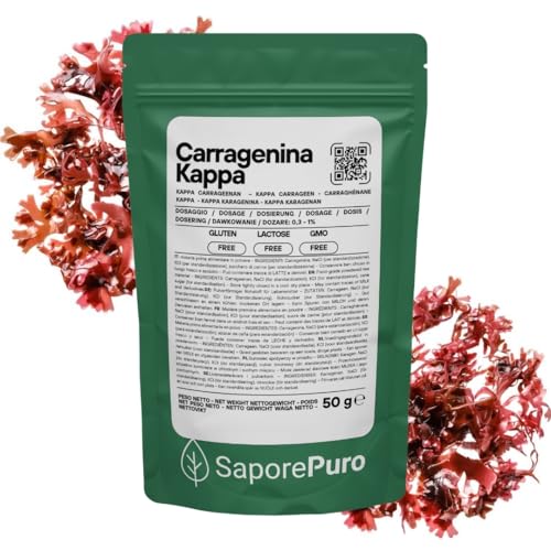 Saporepuro Carragenina en polvo 50 gr - ideal para helados, postres, geles