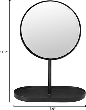 Blomus MODO Vanity Mirror - Black Titanium Coated Stainless Steel