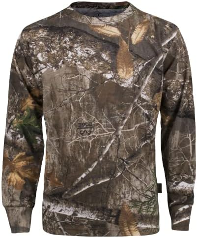 King's Camo KCK204 Kids Hunting Classic Long Sleeve Shirt, Realtree Edge, X-Large