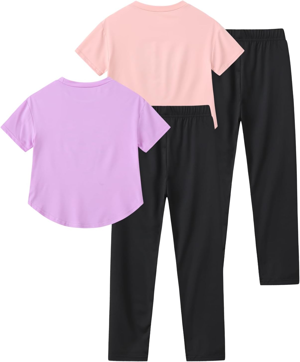Girls Outfits Fashion Short Sleeve Shirts Tops and Pants Fashion Heart Leopard Print Sets Cute Summer Clothes 4 Piece