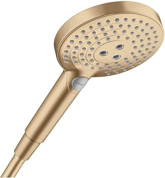 hansgrohe Raindance Select S Low Flow 5-inch Handheld Shower Head Modern 3 -Spray PowderRain, Rain, Whirl 26036141