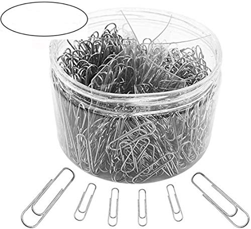 700 Paper Clips, Medium and Jumbo Size, Paperclips for Office School and Personal Use (28 mm, 33mm, 50 mm) (Silver)